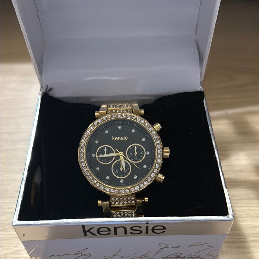 Kensie Gold and Black Watch